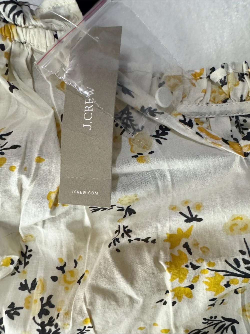 J.Crew Romantic Floral Blouse Long Sleeve Large NWT Tags Boho Peasant Office
